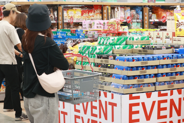 서울 시내 한 대형마트에서 장을 보는 시민 모습. <연합뉴스>
